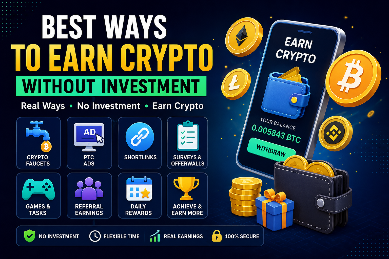 Best Ways to Earn Crypto Without Investment