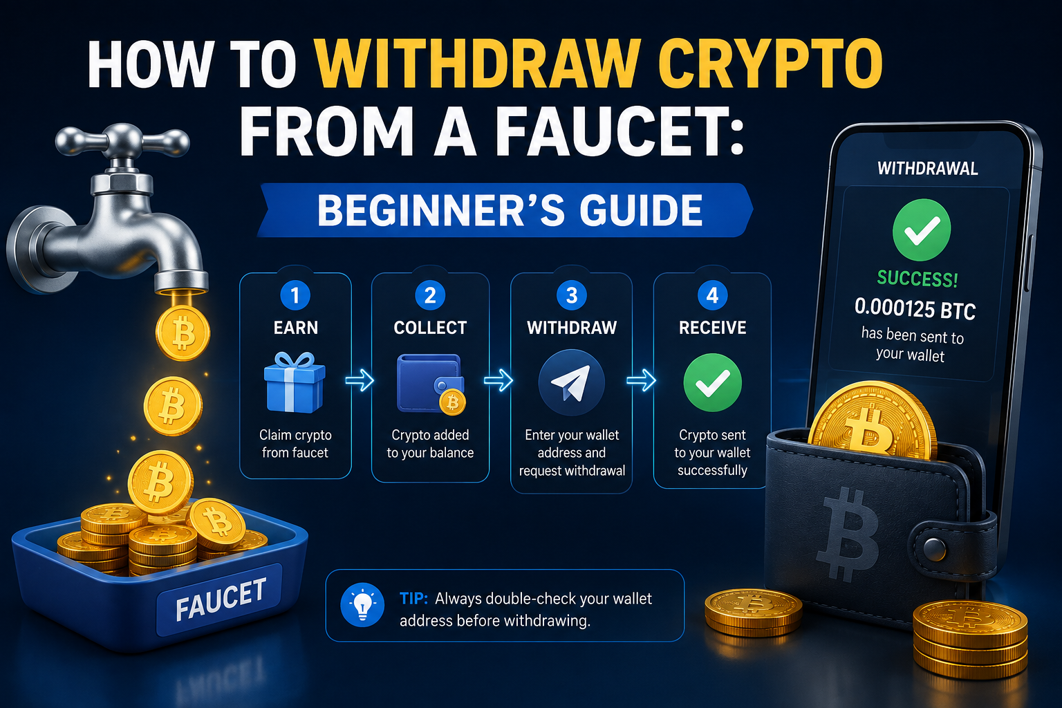 How to Withdraw Crypto From a Faucet: Beginner’s Guide