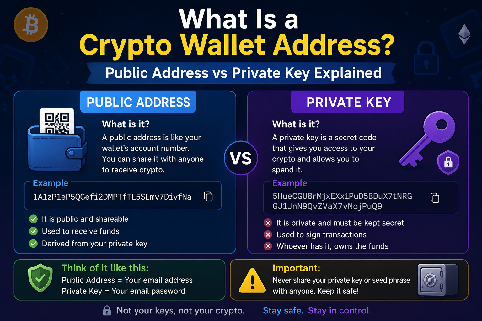 What Is a Crypto Wallet Address? Public Address vs Private Key Explained