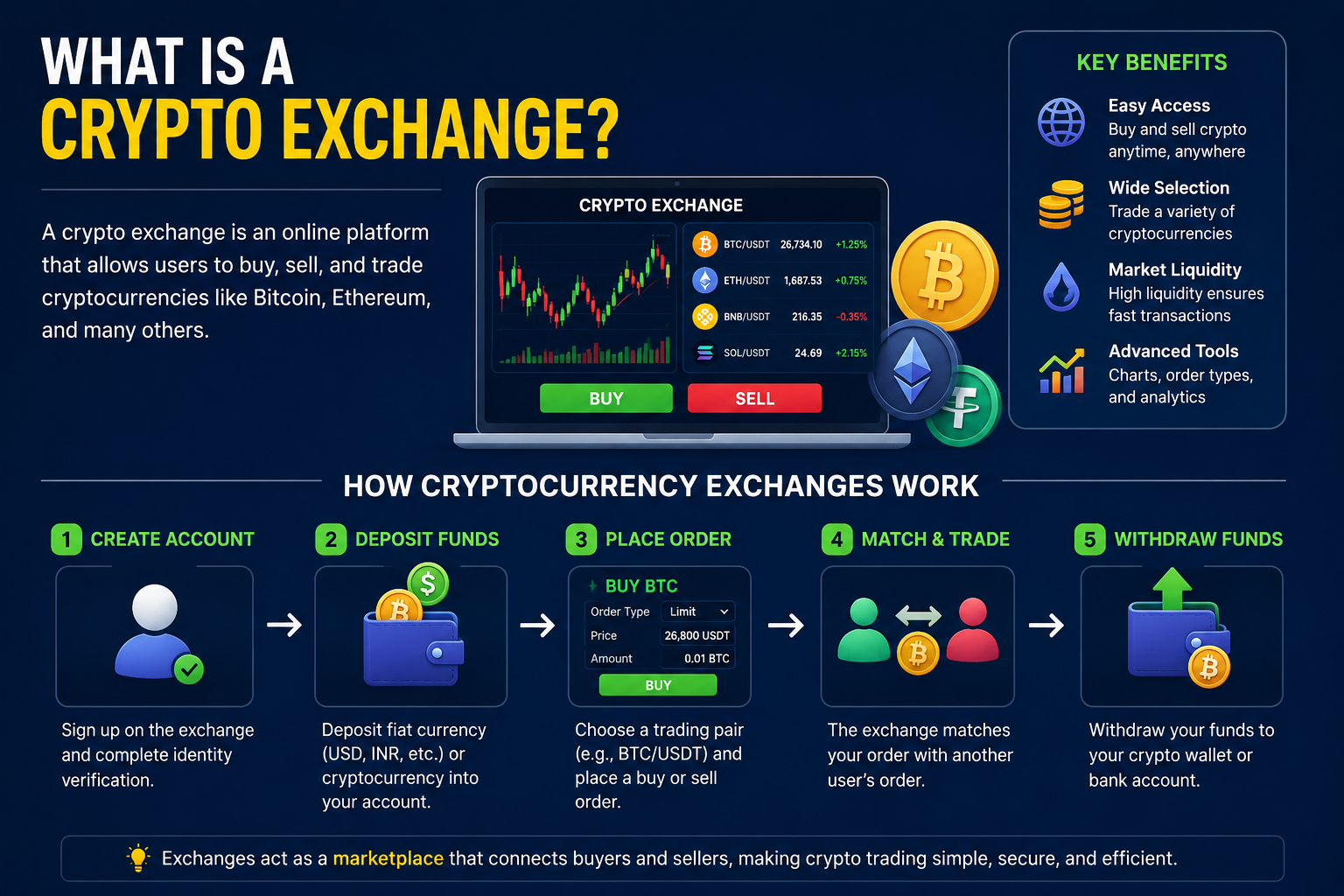 What Is a Crypto Exchange? How Cryptocurrency Exchanges Work